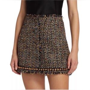 Cinq à Sept Odette Confetti Tweed Mini Skirt/Size 4